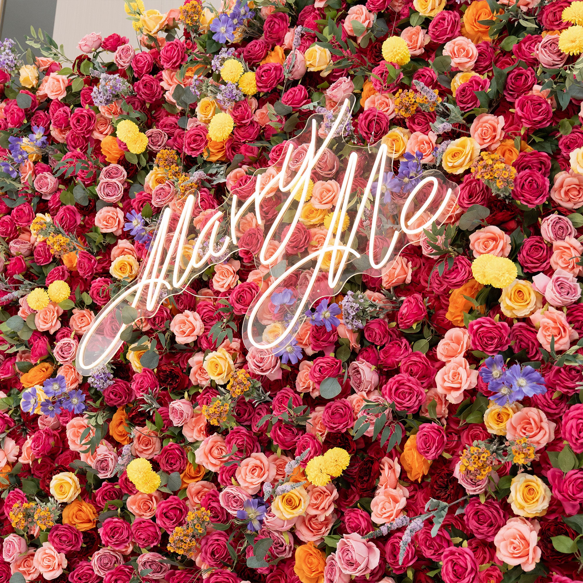 Luxury Artificial Flower Wall Backdrop – Handmade Silk Rose & Floral Panel for Wedding, Event & Party Decorations-VF-806-3