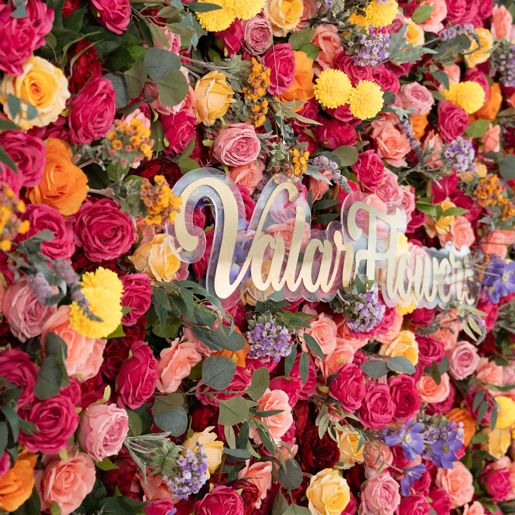 Luxury Artificial Flower Wall Backdrop – Handmade Silk Rose & Floral Panel for Wedding, Event & Party Decorations-VF-806-6