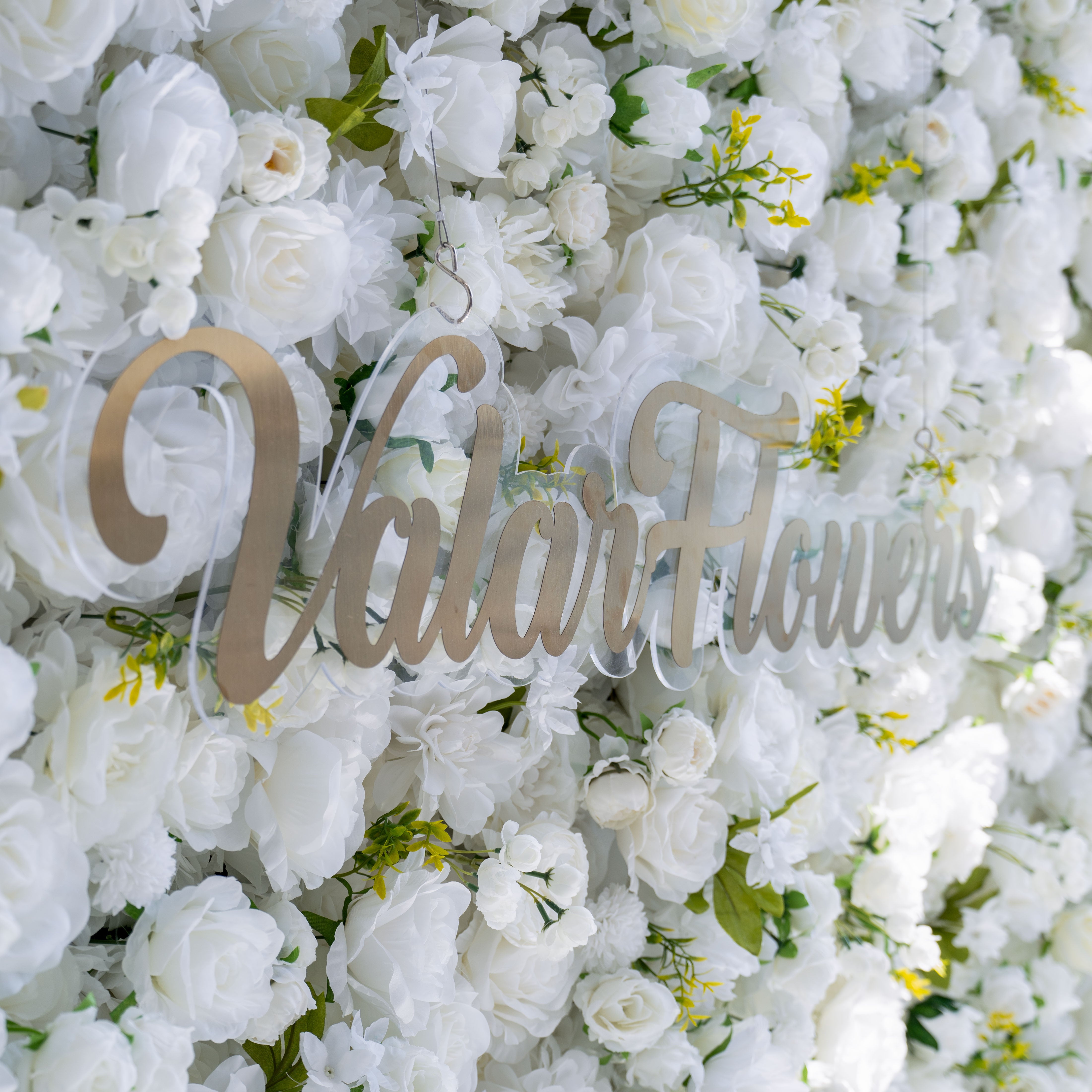 Pure White 5D Silk Rose Flower Wall | Elegant Backdrop for Weddings, Events and Photoshoots VF-342-6