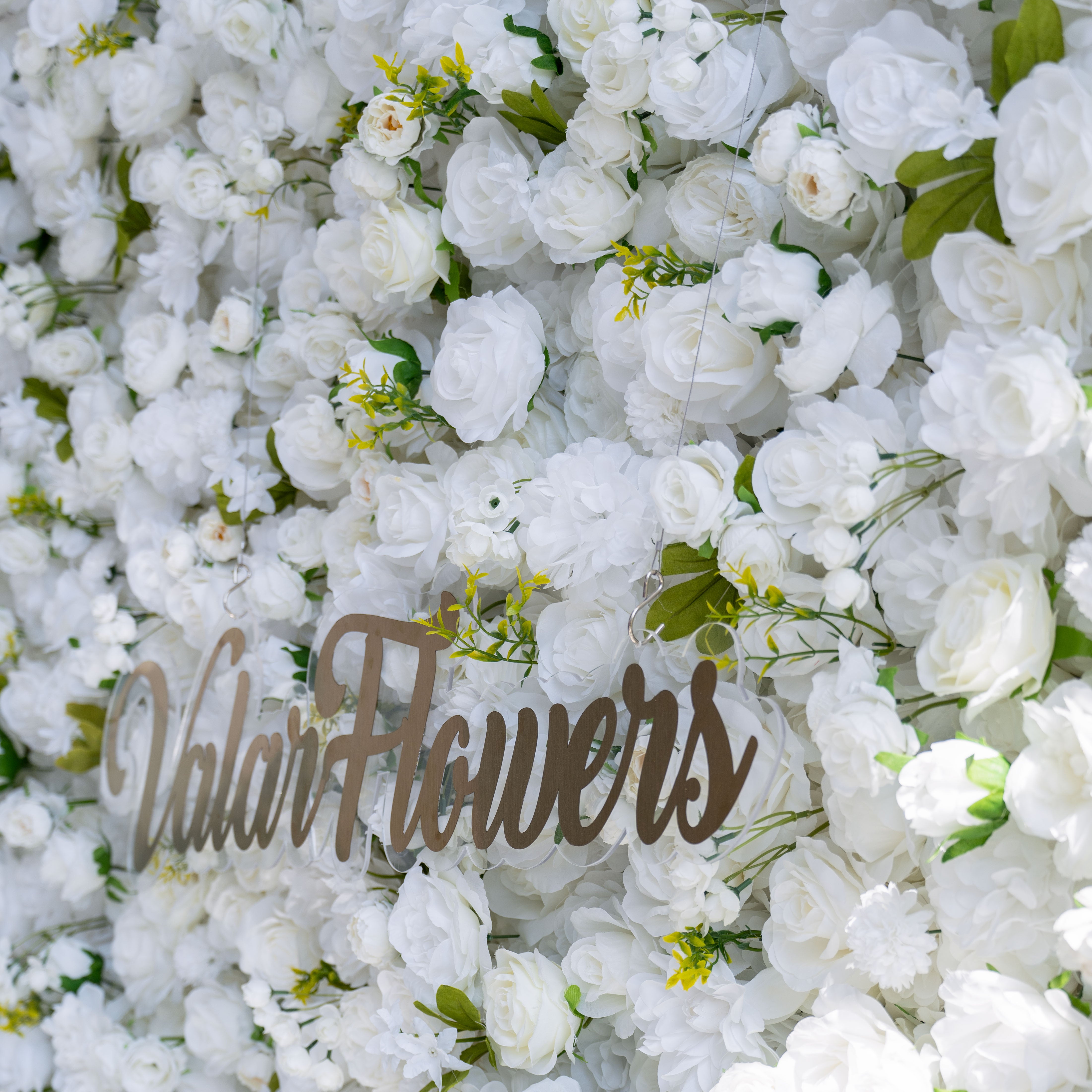 Pure White 5D Silk Rose Flower Wall | Elegant Backdrop for Weddings, Events and Photoshoots VF-342-7