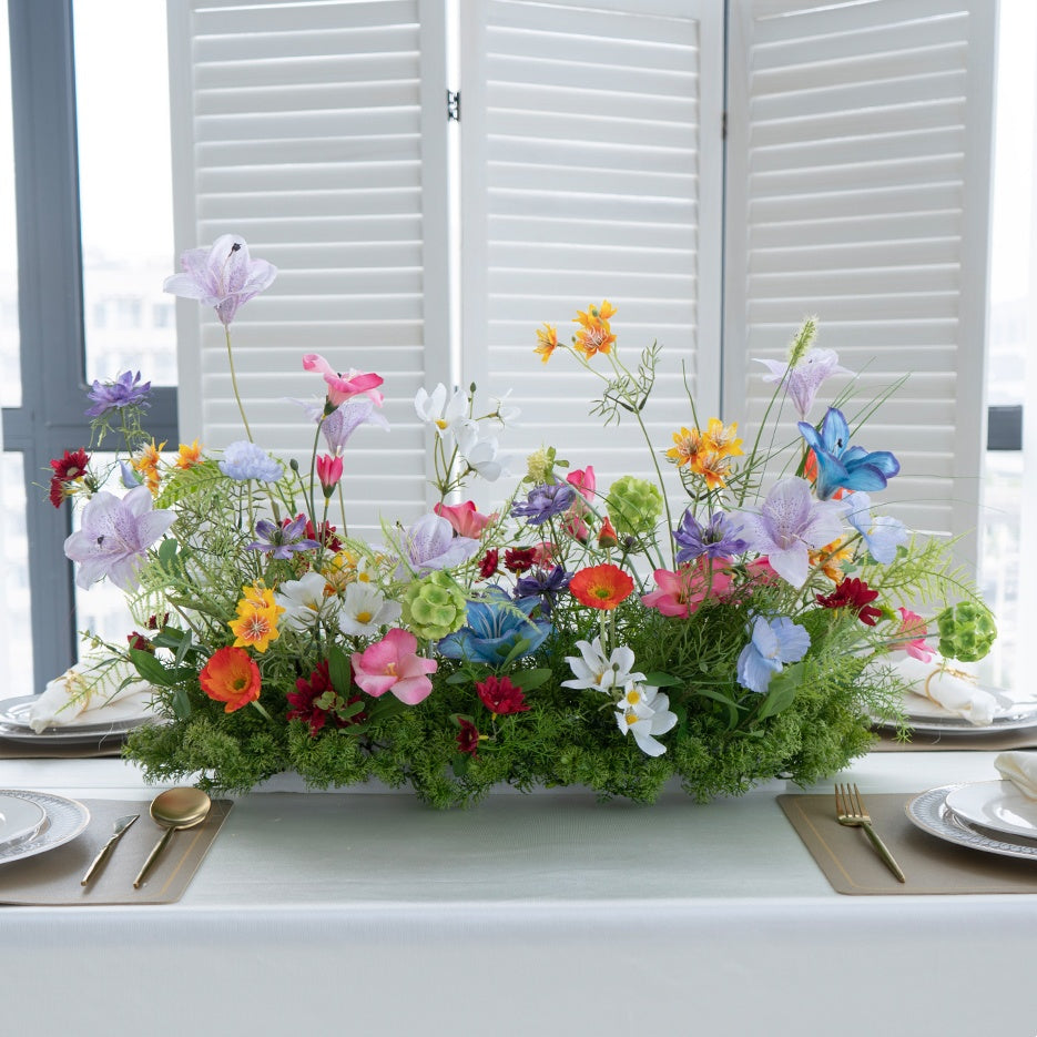 Lush Artificial Floral Table Centerpiece for Wedding Reception or Event Decor – Valar Flower TF-113