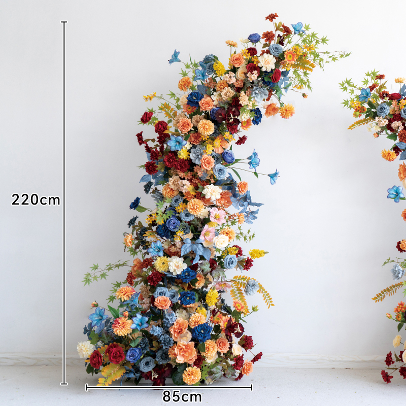 Arco Floral en Forma de Luna Elegante de Estilo Vintage Europeo para Ceremonias de Boda - Arco de Flores Artificiales para Bodas, Eventos y Ocasiones Especiales VA-315