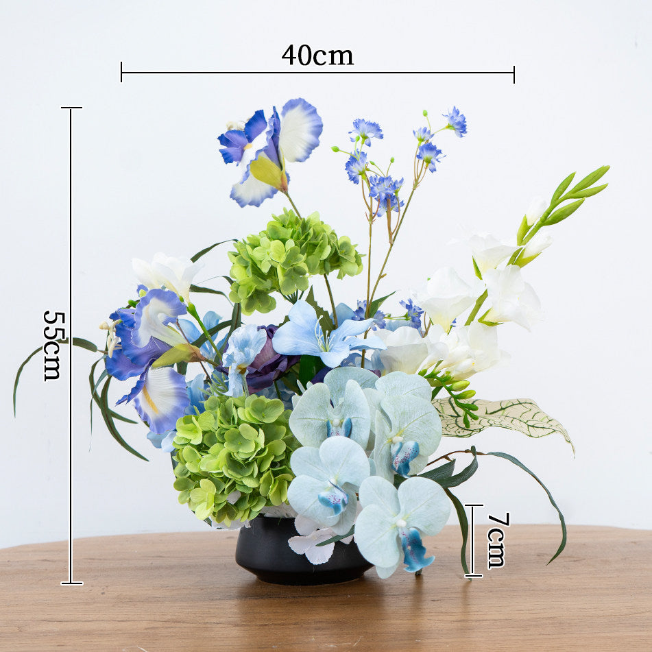 ValarFlower Mini Artificial Floral Arrangement in Vase for Table Centerpiece, Home Decor, Wedding Reception & Party Table Decoration VB-250