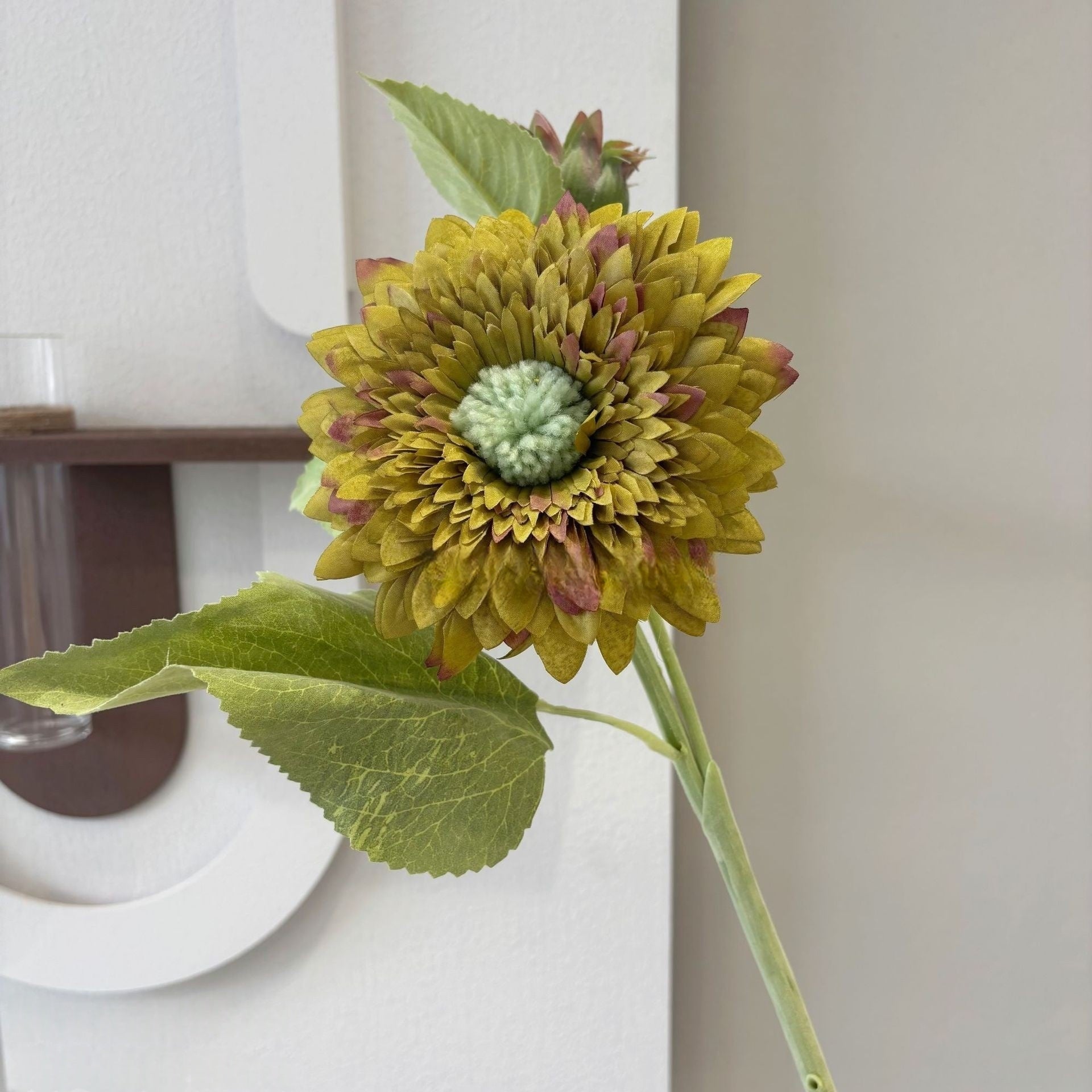 Rustic Teddy Sunflower – Artificial Flower with Plush Texture for Cozy Cottage or Boho Style FS-1029