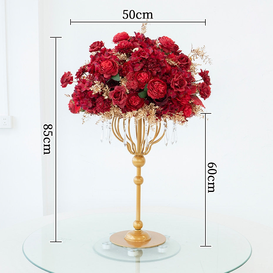 ValarFlower Luxury Artificial Floral Centerpiece, Elegant Wedding Table Arrangement, Romantic Reception Party Decor TF-131