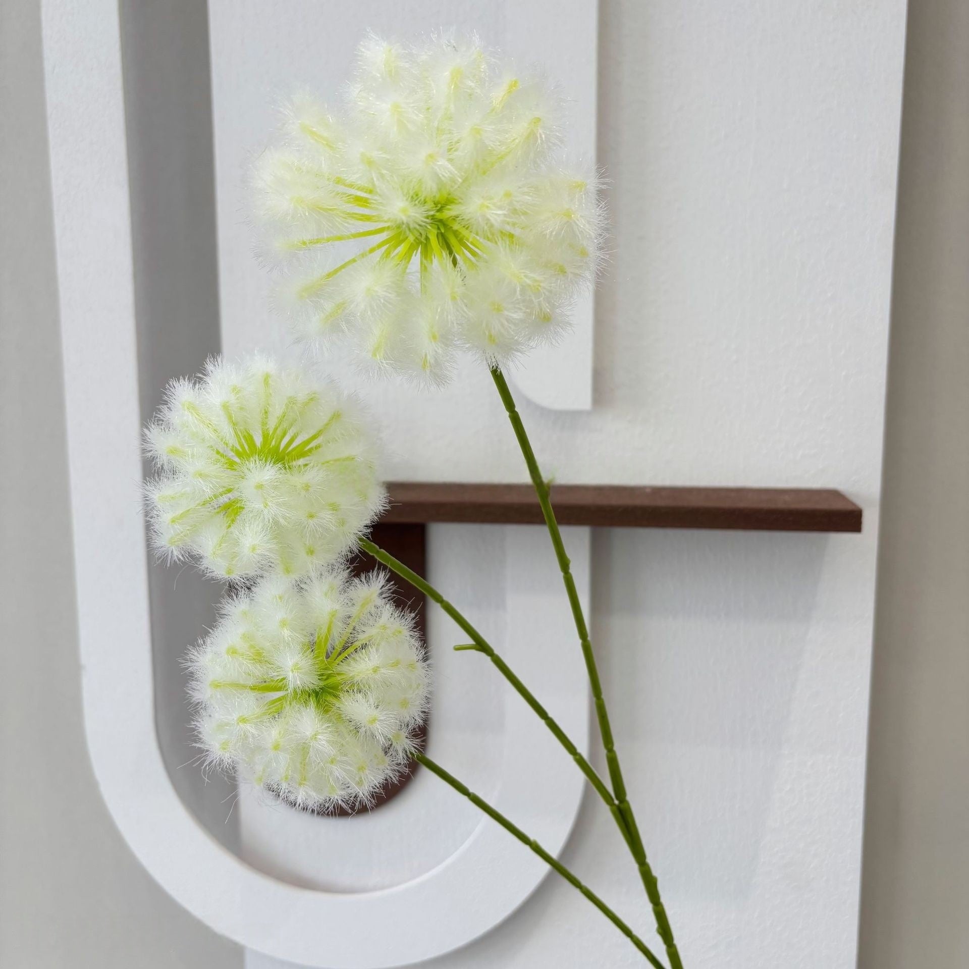 White Faux Flower Stems | Minimalist Single Bloom for Home Decor & Styling FS-1003A
