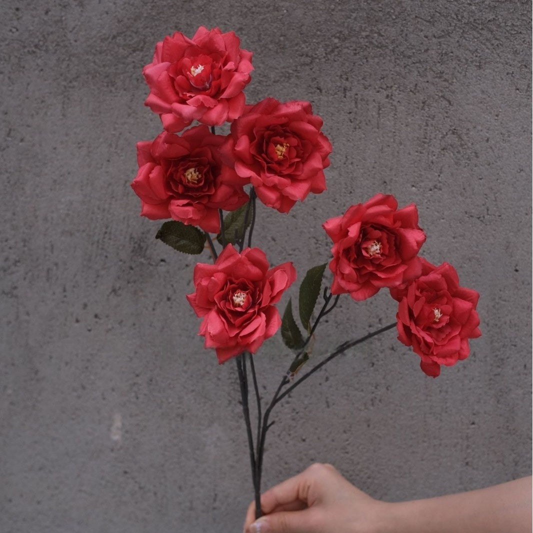 Schwarz-rosa Kunstblumen-Set – Moderne Geburtstagsparty-Hintergrunddekoration mit Kunstblumenarrangement FA-255