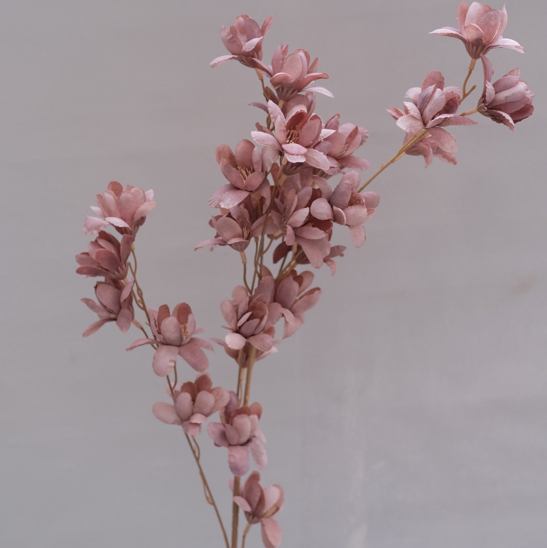 Muted Mauve Pink Artificial Flower | Romantic Single Stem for Vase Styling FS-1013A