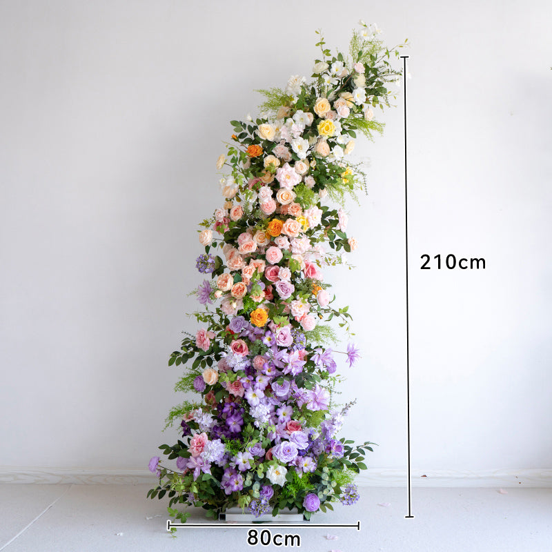 Eleganter Blumenbogen in Mondform für die Hochzeitszeremonie – Künstlicher Blumenbogen für Hochzeiten, Veranstaltungen und besondere Anlässe