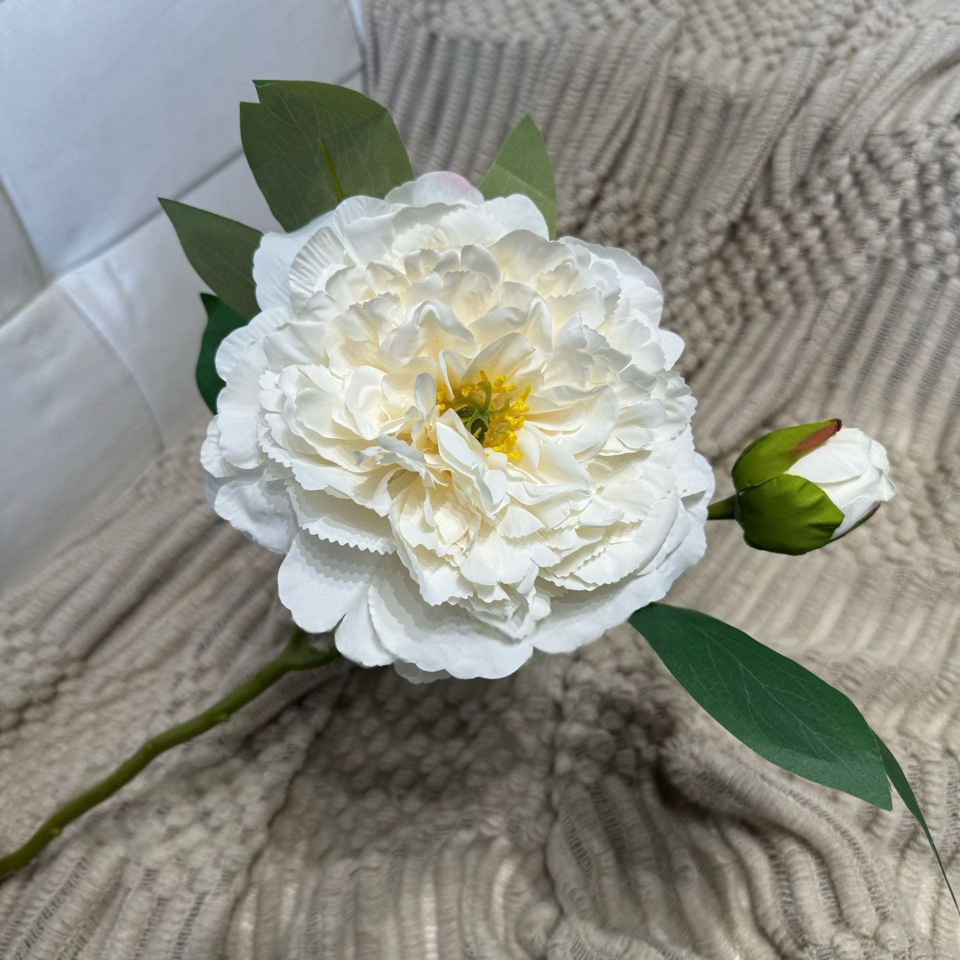 Valar Flower Vintage Peony Stem – Oil-Painted Look Artificial Bloom for Artistic Floral Styling FS-1057