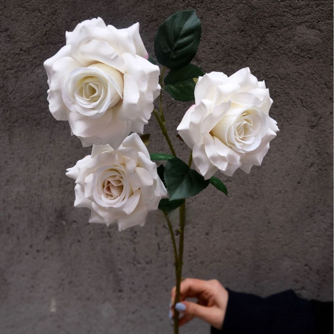 Luxury Realistic Rose Stem – Multilayer Silk Flower for Romantic Home & Wedding Decor FS-1030