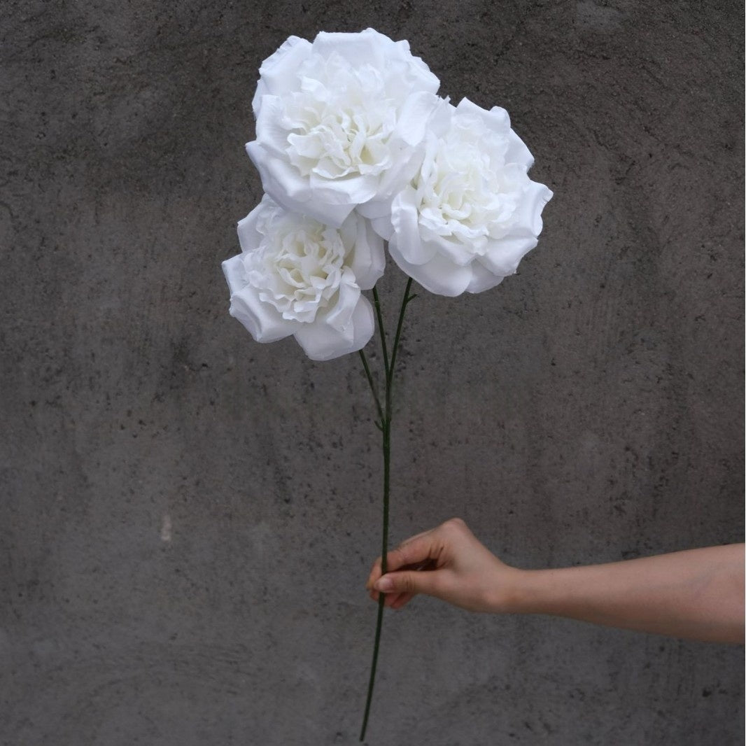 Three-Head Faux Martin Rose Stem – Single Artificial Flower for Home Decor & Wedding Styling FS-1019