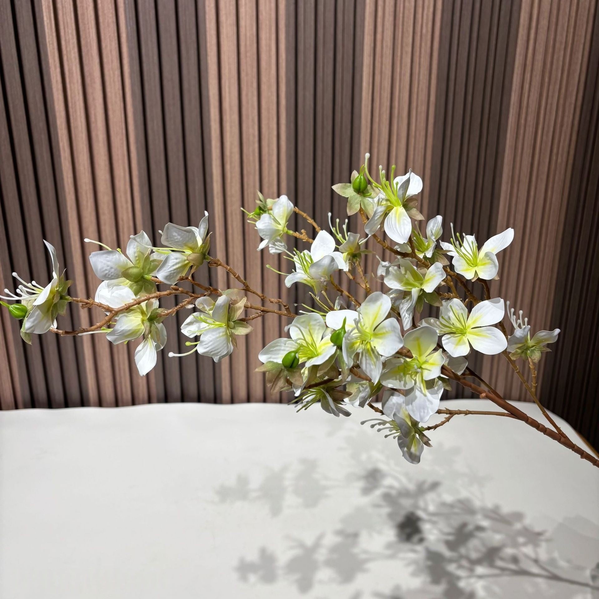 Faux Bauhinia Blossom Spray by Valar Flower – Vibrant Artificial Orchid Tree Flowers for Weddings & Arrangements FS-1076