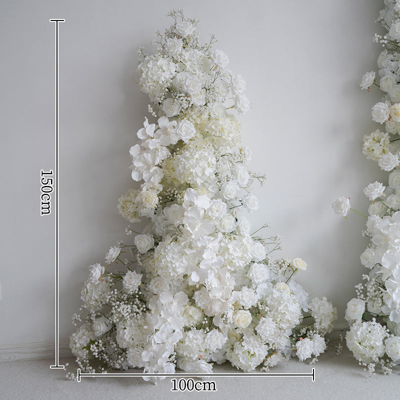 Valar Flower All-White Faux Floral Wall Set – Elegant Hanging Installation for Wedding Ceremony & Luxury Display VA-374