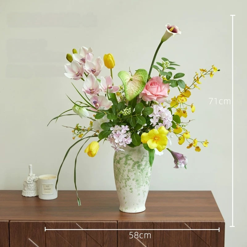 Elegantes Blumenstrauß-Arrangement mit Herbstmotiv | Luxuriöse Kunstblumen für Hochzeiten und Inneneinrichtung VB-113 (ohne Vase)