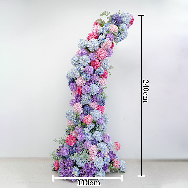 Arco de Cuerno Rosa Romántico Valar, Fondo Floral Artificial, Decoración para Propuestas y Ceremonias de Boda, Prop Elegante para Fotografía de Eventos VA-341