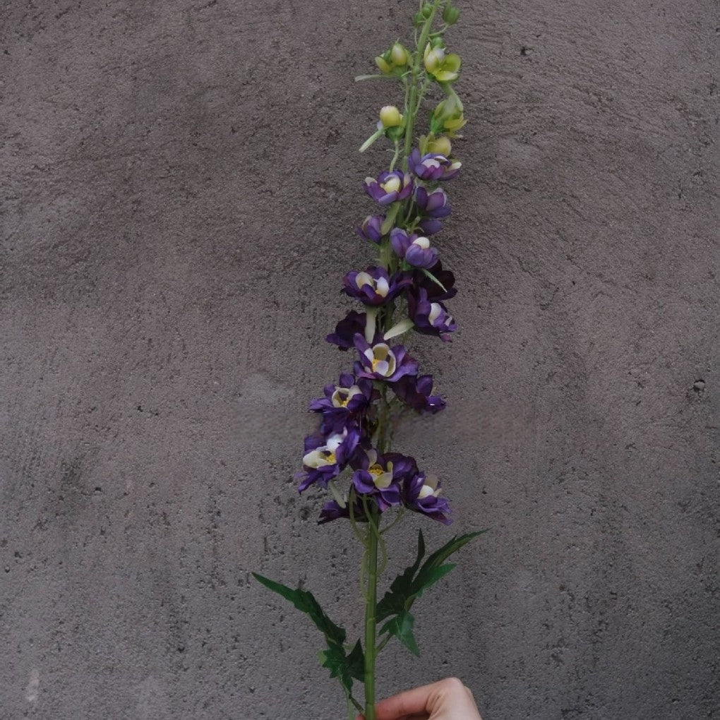 Purple Faux Flower Stem | Elegant Single Bloom for Home Decor Display FS-1004A