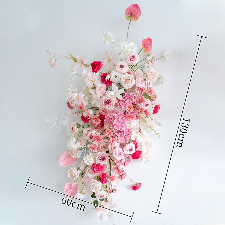 Romantic Faux Flower Wall Set for Wedding Backdrop | Ceremony and Event Floral Decorations FA-268