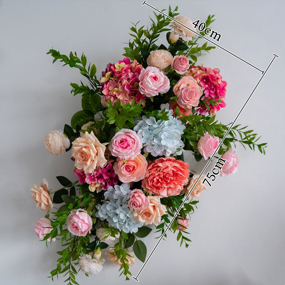 Buntes Kunstblumen-Set – Freistehende Kunstblumeninstallation für Hochzeits- und Eventdekoration FA-243