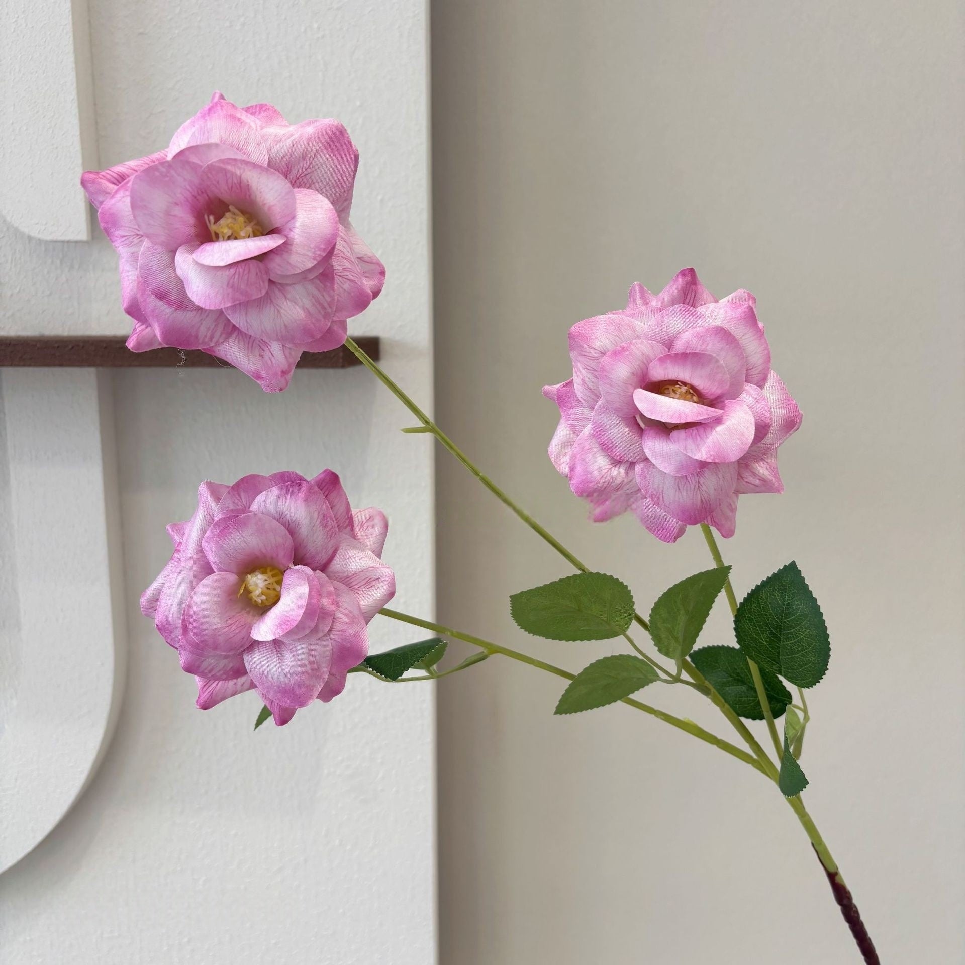 3D Artificial Garden Rose Stem – Realistic Multi-Color Faux Flower for Home & Event Decor FS-1028