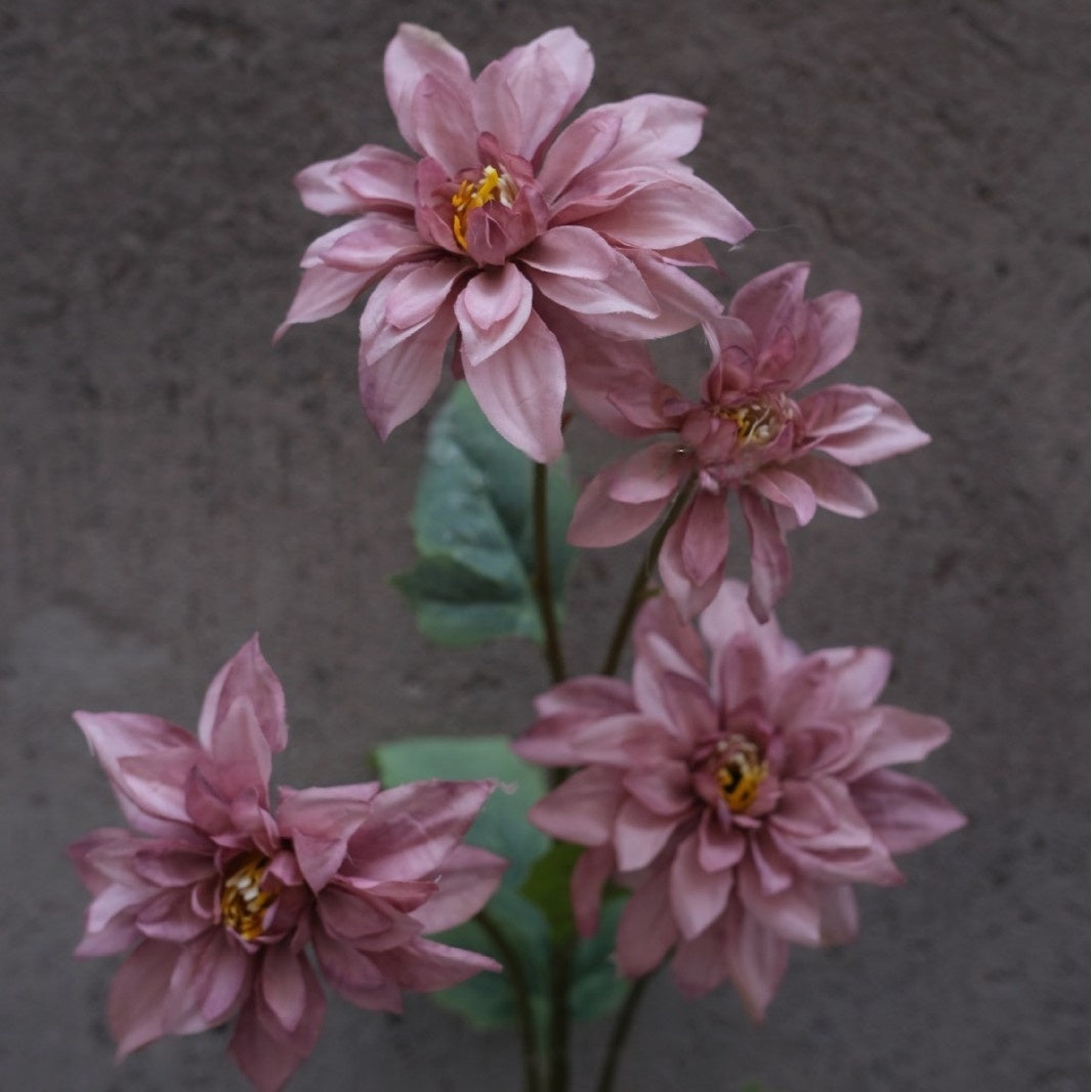 Muted Mauve Pink Artificial Flower | Romantic Single Stem for Vase Styling FS-1013A