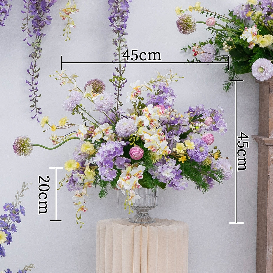 Valar Flower Whimsical Wisteria-Inspired Artificial Floral Set for Wall & Table Decor FA-292