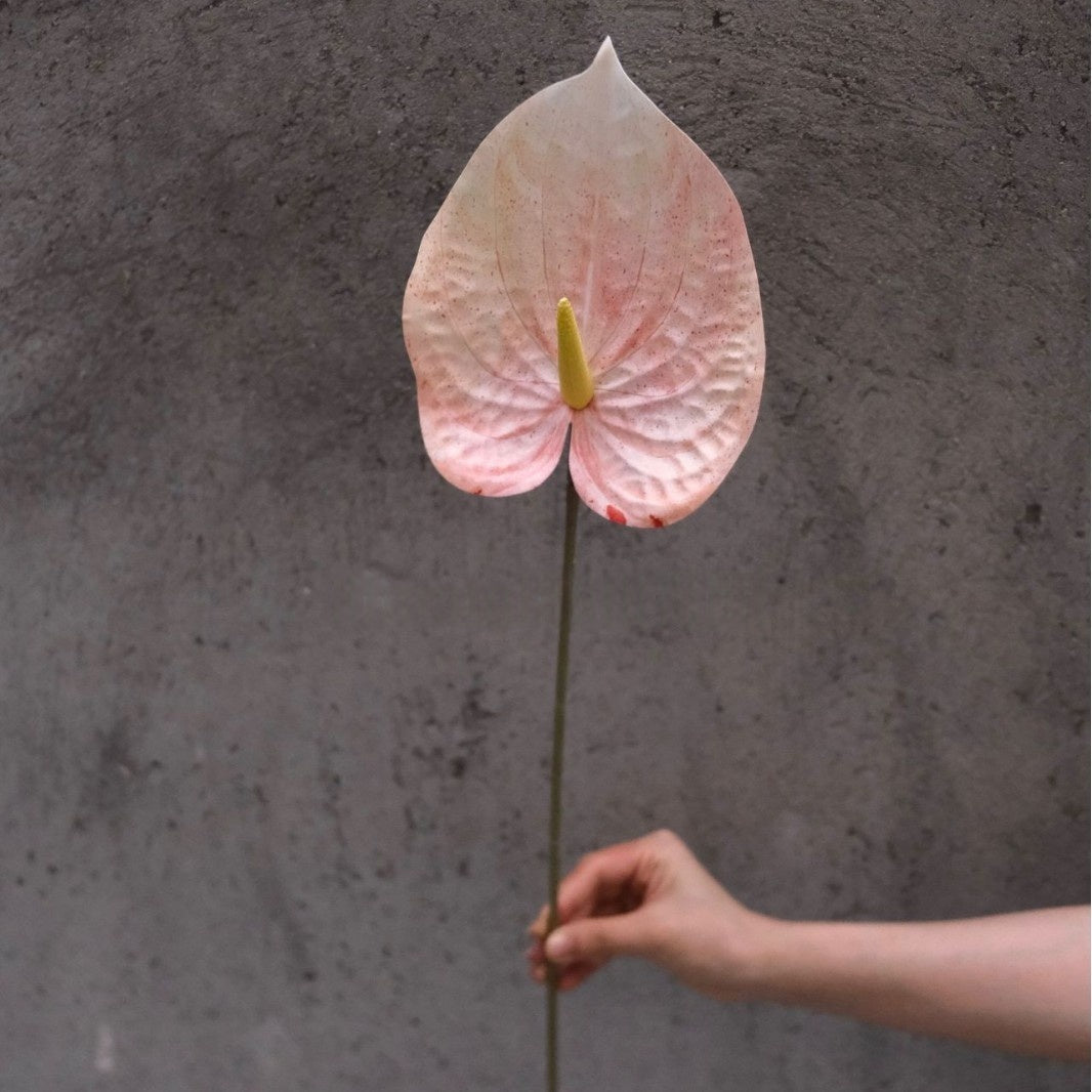 Artificial Anthurium Flower – Realistic Red Heart-Shaped Bloom for Home & Event Styling FS-1047