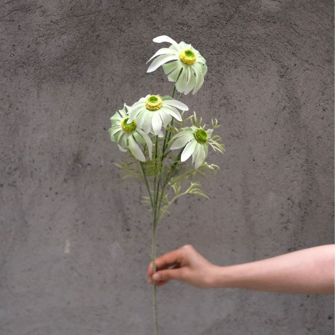 Valar Flower Faux Cat Eye Daisy Bouquet – Lifelike Chamomile-Inspired Sunflower Spray FS-1079