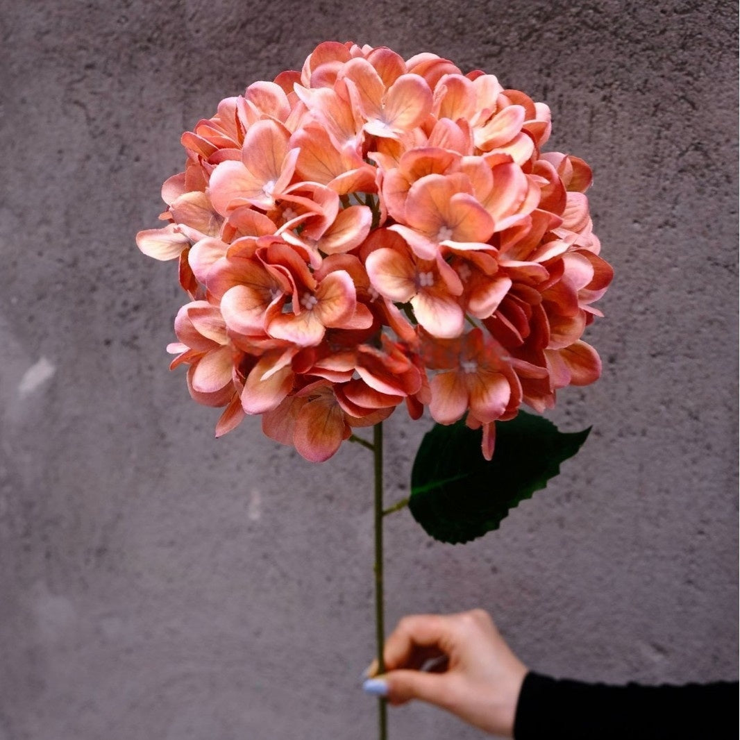 Autumn Orange Faux Flower Stem | Single Bloom for Seasonal Home Decor FS-1011A