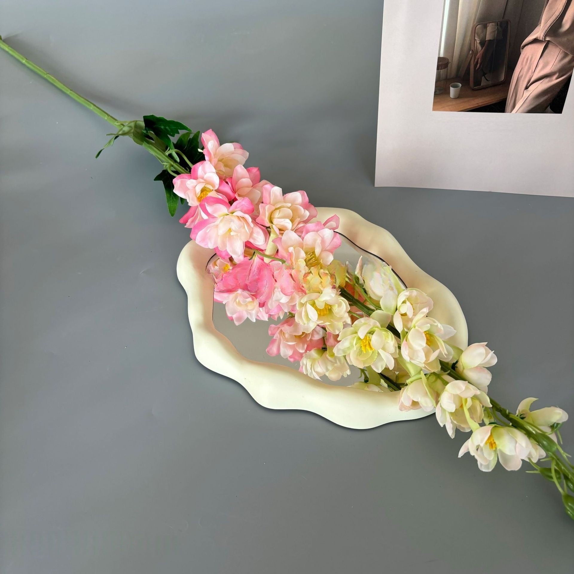 Valar Flower Realistic Delphinium Stem – Tall Faux Larkspur for Wedding & Home Arrangements FS-1055