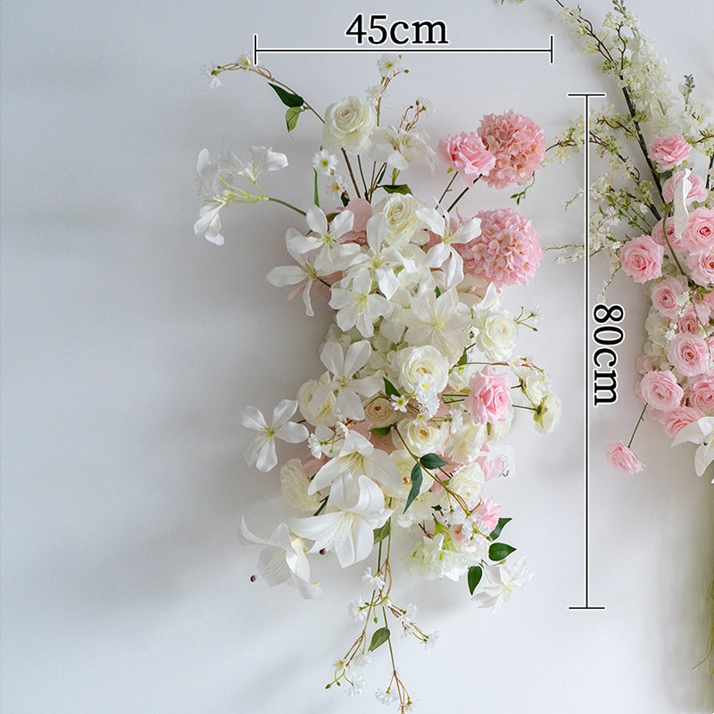 Blush Pink and White Artificial Flower Decor Set – Elegant Faux Floral Arrangement for Wedding or Event Welcome Area FA-246
