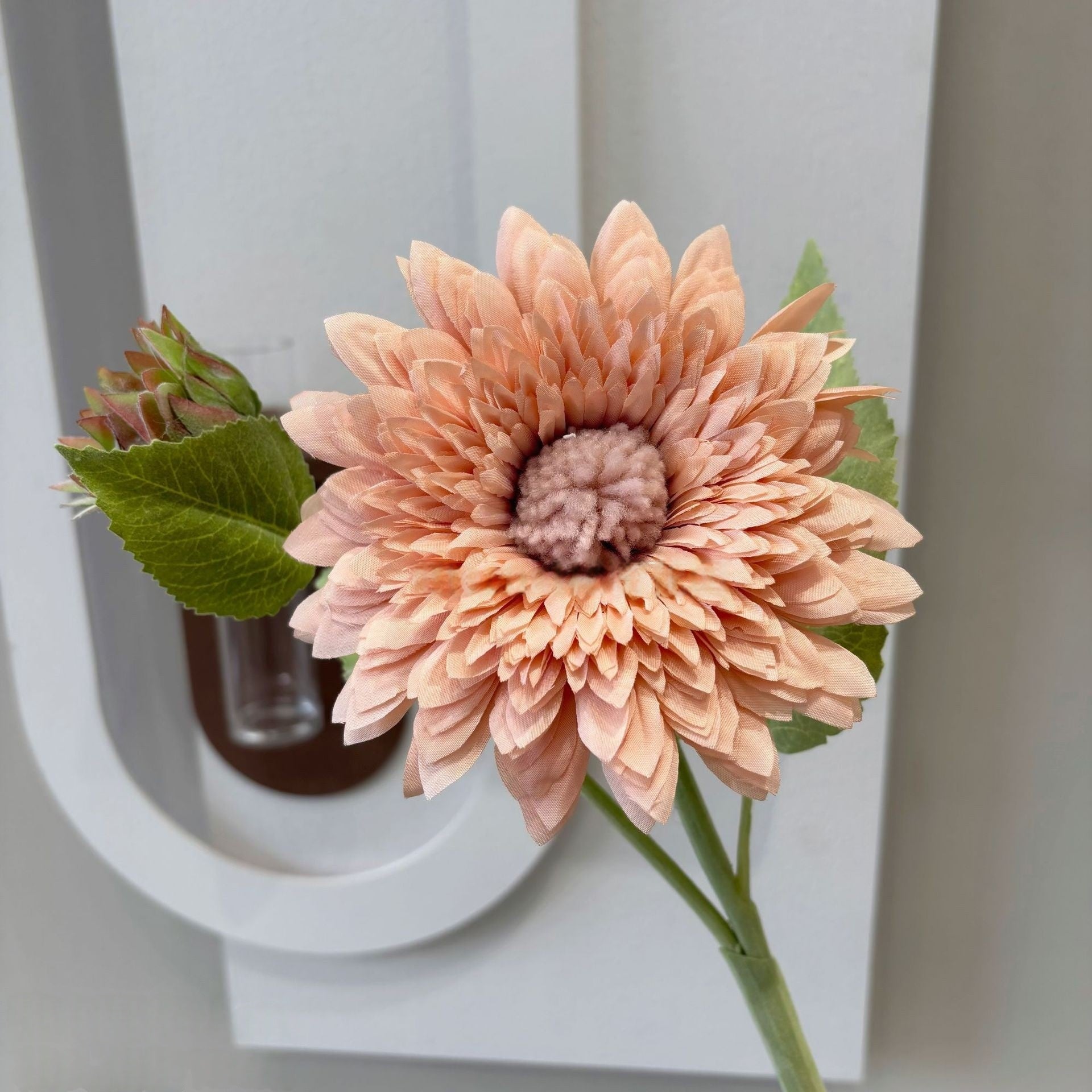 Rustic Teddy Sunflower – Artificial Flower with Plush Texture for Cozy Cottage or Boho Style FS-1029