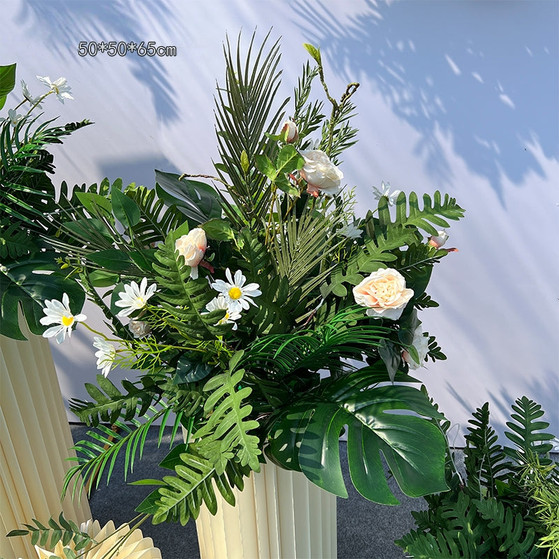 Valar Flower Forest-Themed Eucalyptus Aisle Floral Runner — Faux Greenery Wedding Pathway Decor WF-120