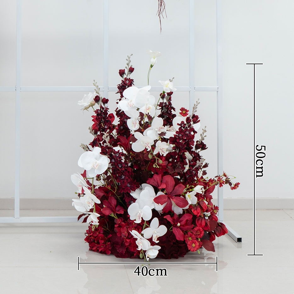 Valar Flower Oriental Red Hanging Floral Set – Artificial Flower Arrangement for Wedding Ceremony Wall Decor & Event Backdrop FA-279