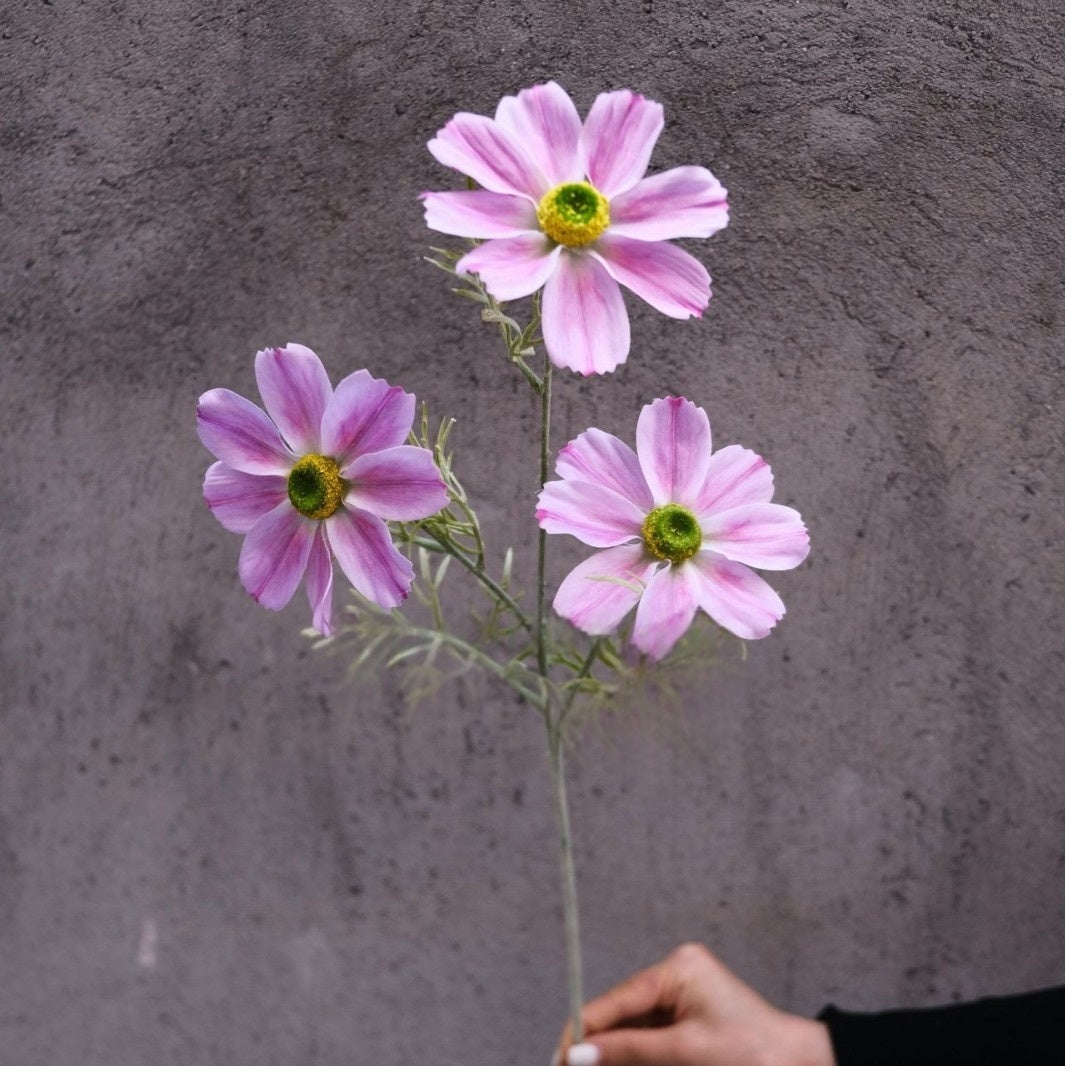 Valar Flower Artificial Cosmos Bouquet – Hand-Painted Look, Lifelike Textured Petals FS-1063