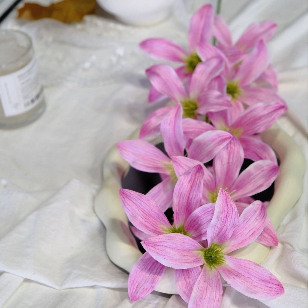 Valar Flower 9-Head Artificial Freesia – Real Touch Floral Stems for Wedding & Home Decor FS-1054