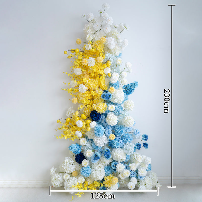 Eleganter Blumenbogen in Mondform für die Hochzeitszeremonie – Künstlicher Blumenbogen für Hochzeiten, Veranstaltungen und besondere Anlässe