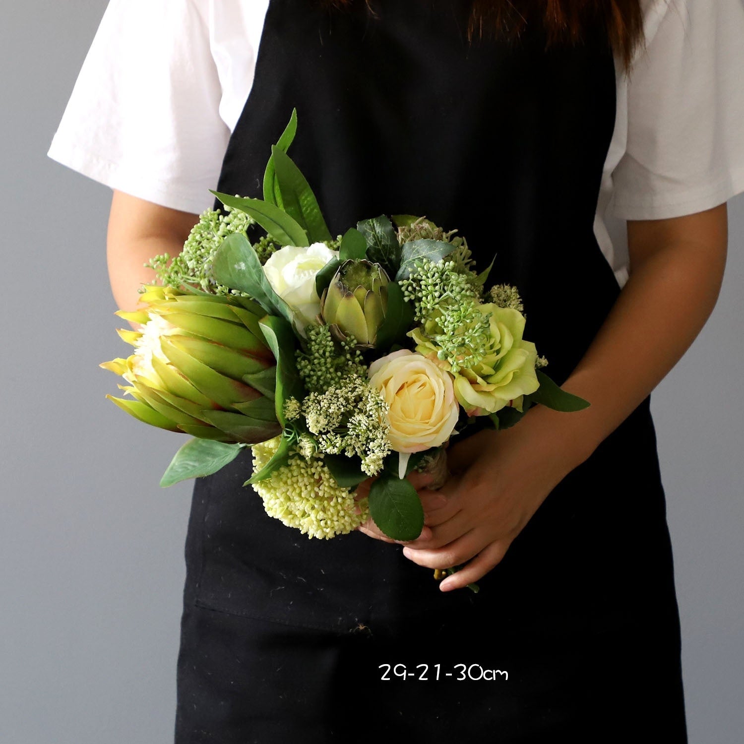 Faux Flower Bouquet | Handmade Artificial Arrangement for Bridal or Seasonal Display VB-218 (Without Vase)