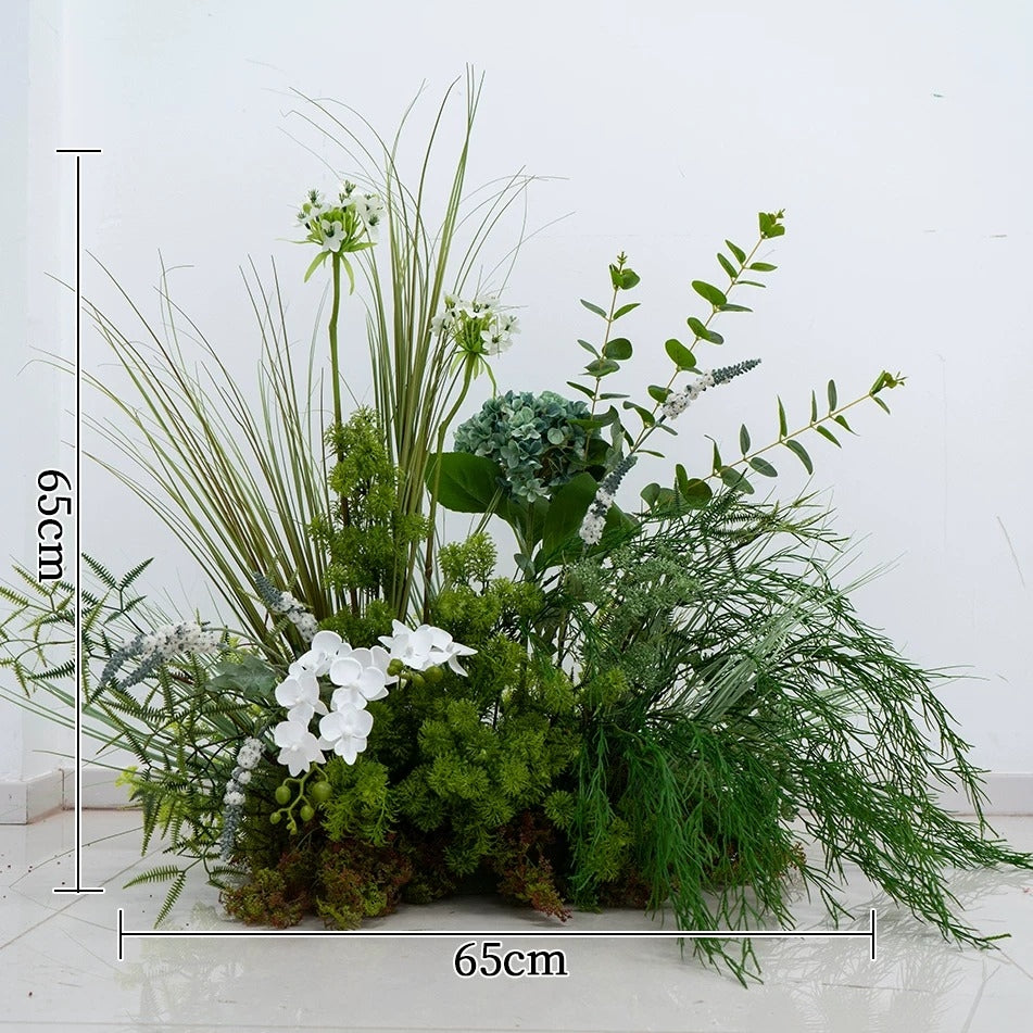 ValarFlower Green Artificial Floral Installation Set, Garden Style Wedding Ceremony Backdrop FA-371