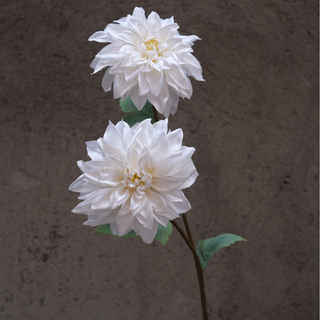 White Faux Flower Stems | Minimalist Single Bloom for Home Decor & Styling FS-1003A