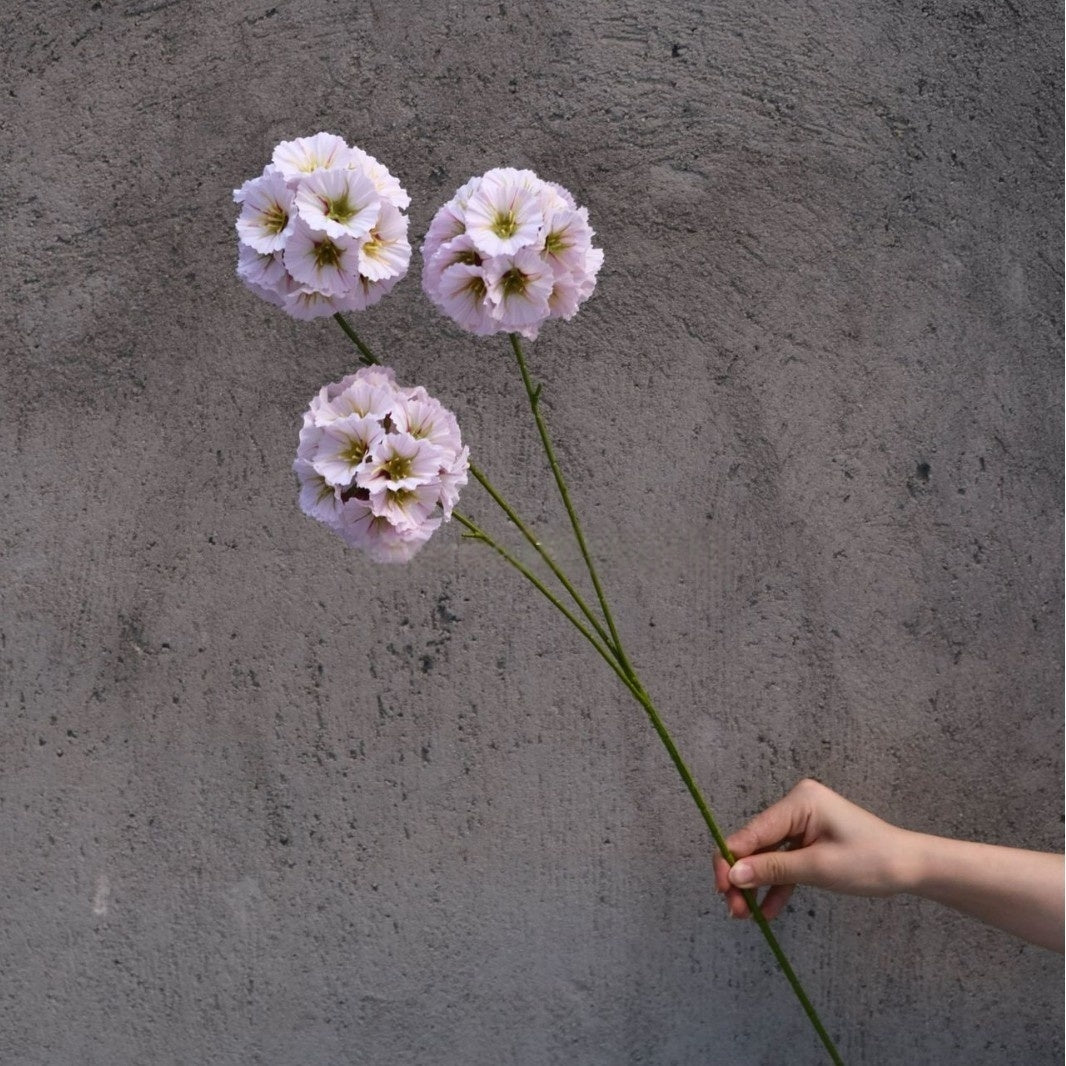 Valar Flower Dreamy Lollipop Hydrangea – Faux Windmill Bloom Stems for Whimsical Decor FS-1064