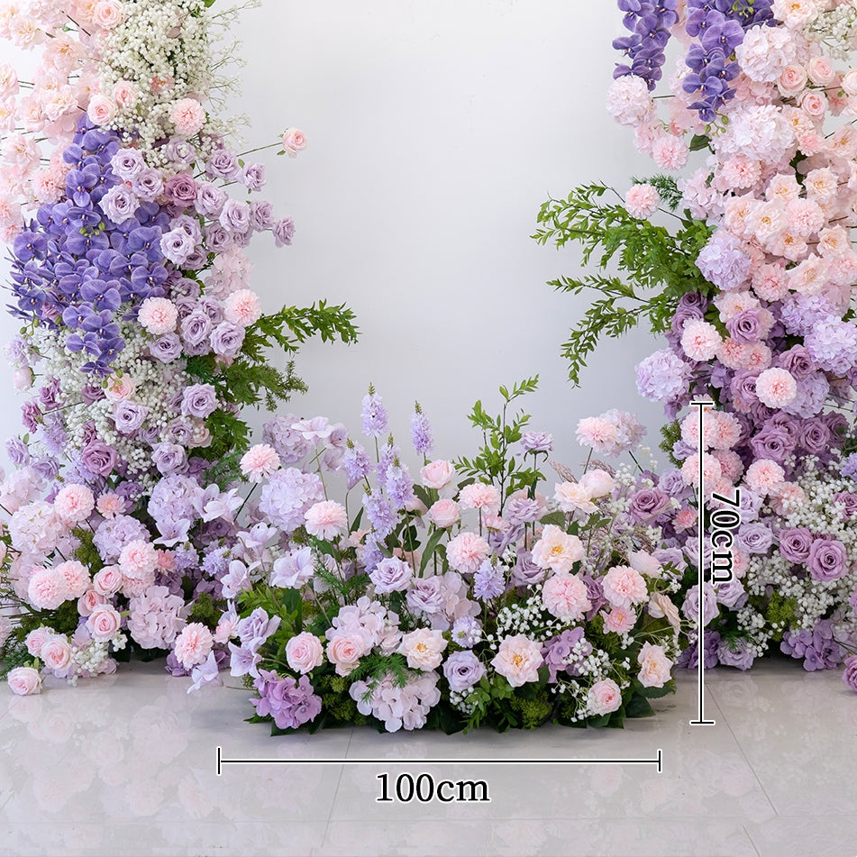 Eleganter Blumenbogen in Mondform für die Hochzeitszeremonie – Künstlicher Blumenbogen für Hochzeiten, Veranstaltungen und besondere Anlässe