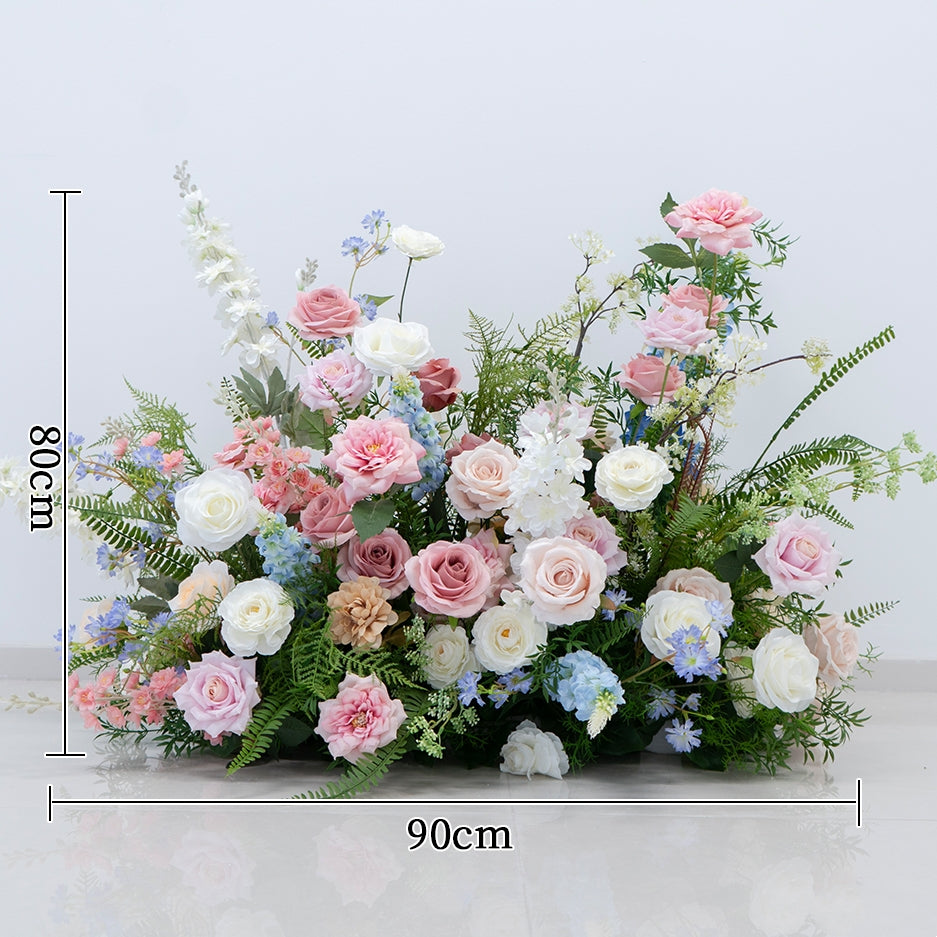 Eleganter Blumenbogen in Mondform für die Hochzeitszeremonie – Künstlicher Blumenbogen für Hochzeiten, Veranstaltungen und besondere Anlässe