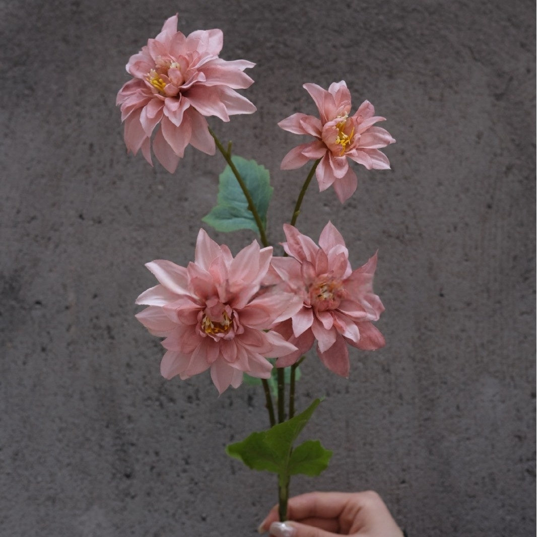 Muted Mauve Pink Artificial Flower | Romantic Single Stem for Vase Styling FS-1013A