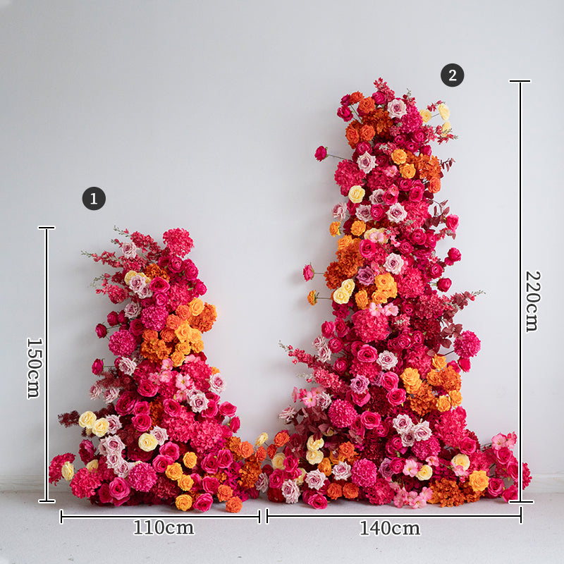 Eleganter Blumenbogen in Mondform für die Hochzeitszeremonie – Künstlicher Blumenbogen für Hochzeiten, Veranstaltungen und besondere Anlässe