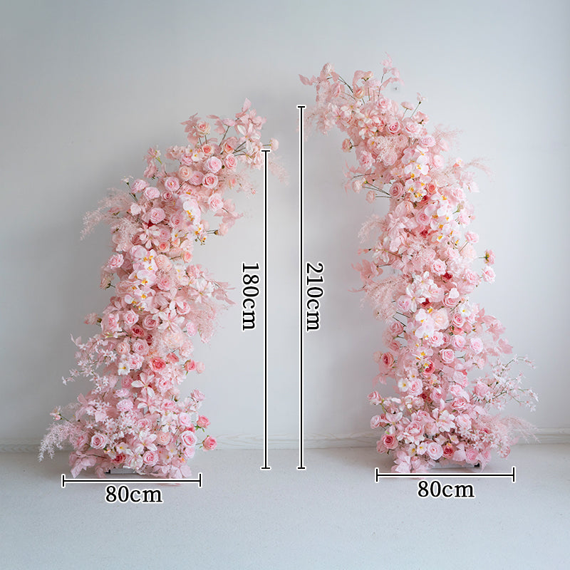 Eleganter Blumenbogen in Mondform für die Hochzeitszeremonie – Künstlicher Blumenbogen für Hochzeiten, Veranstaltungen und besondere Anlässe