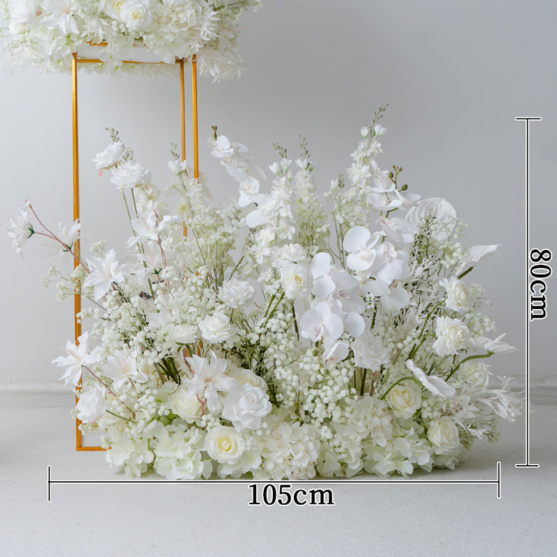 Zeitlose weiße Kunstblumenkollektion – Eleganter Hochzeitshintergrund und Dekoration für den Empfangsbereich FA-248