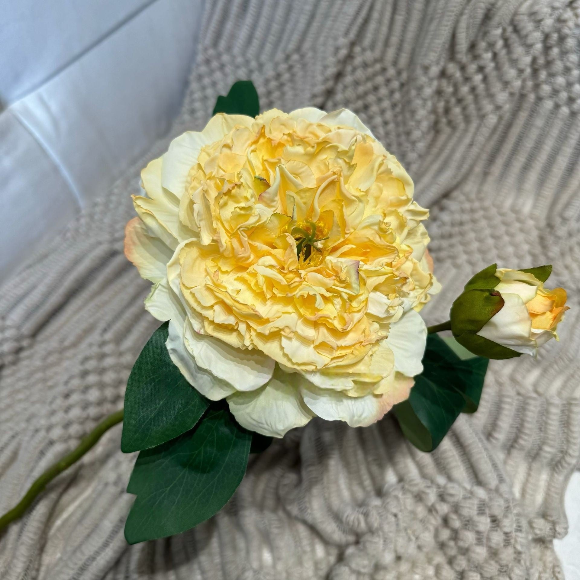 Valar Flower Vintage Peony Stem – Oil-Painted Look Artificial Bloom for Artistic Floral Styling FS-1057