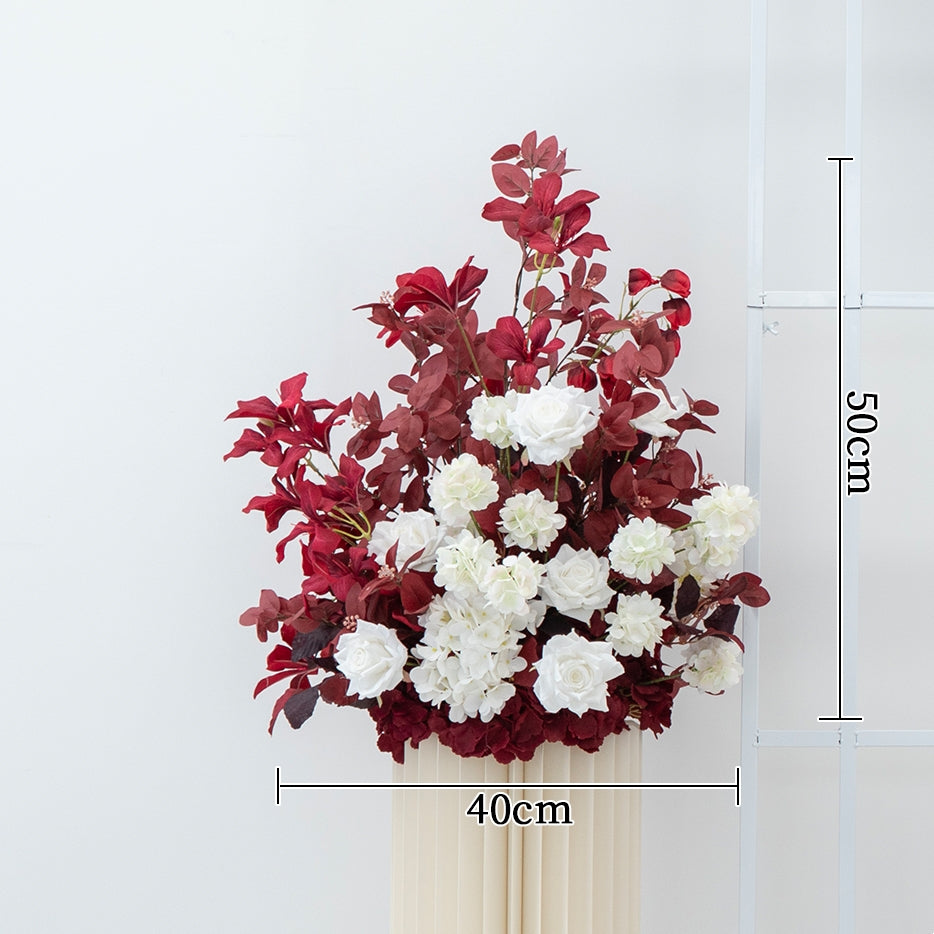Valar Flower Oriental Red Hanging Floral Set – Artificial Flower Arrangement for Wedding Ceremony Wall Decor & Event Backdrop FA-279