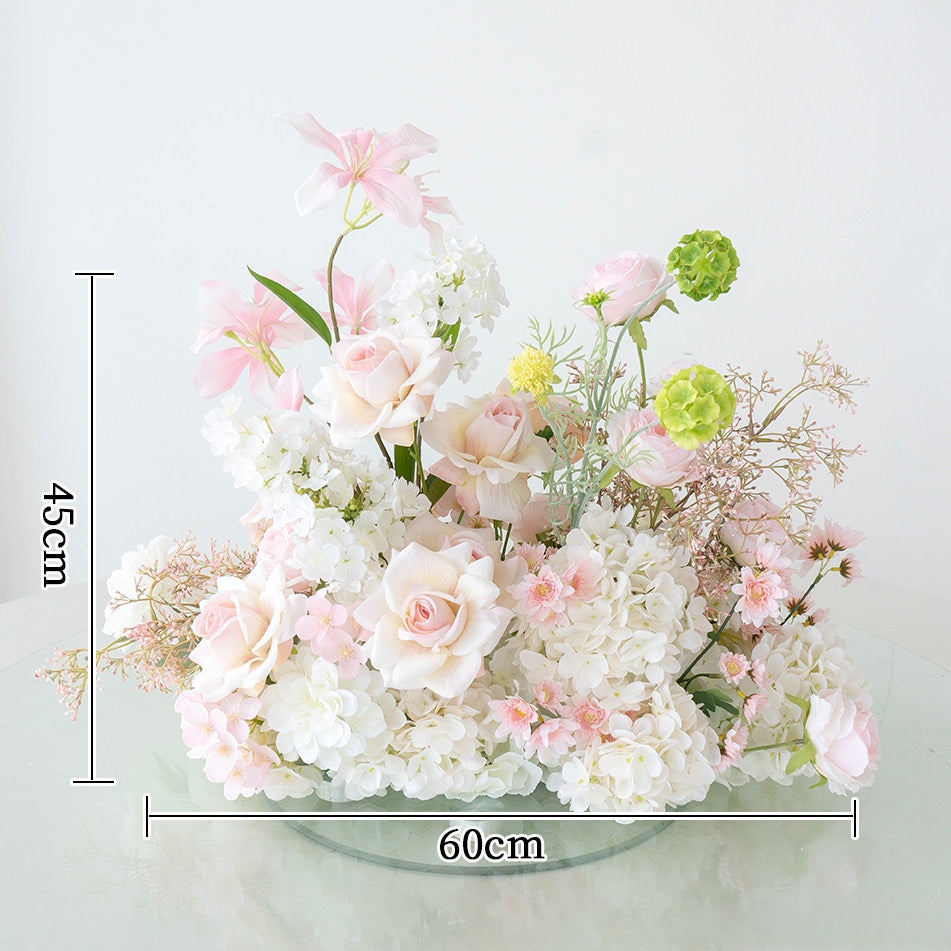 결혼식 장식 인조 꽃 장식, 수제 결혼식 소품, 야외 결혼식 통로, 무대 장식 및 꽃 볼 장식을 위한 인조 꽃 TF-110